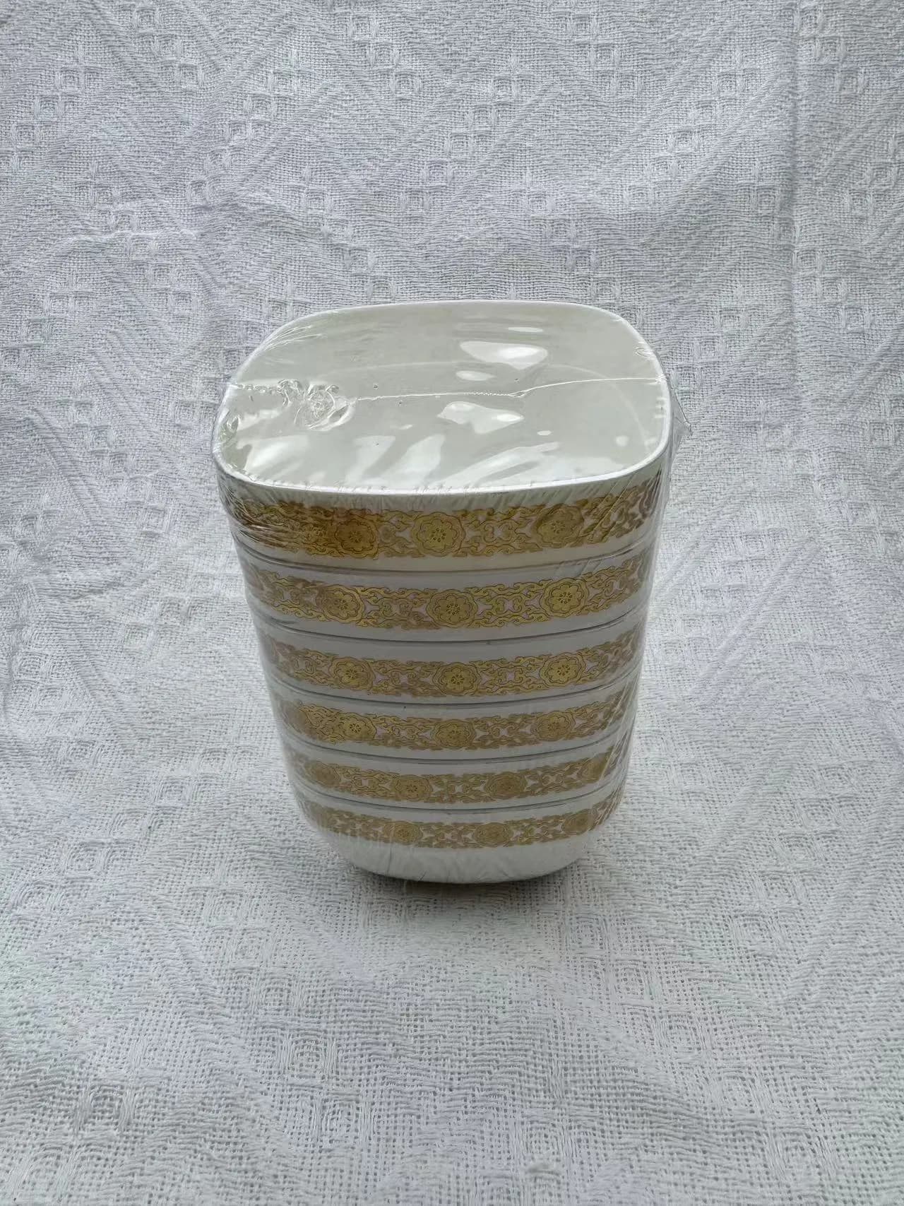 白色方形中号碗